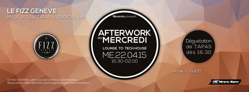 Flyer Afterwork du mercredi 22 avril 2015