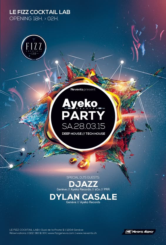 Flyer Ayeko Party du 28 mars 2015