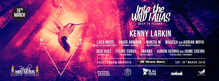 Flyer Into the Wild Fallas à Valencia le 19 mars 2016