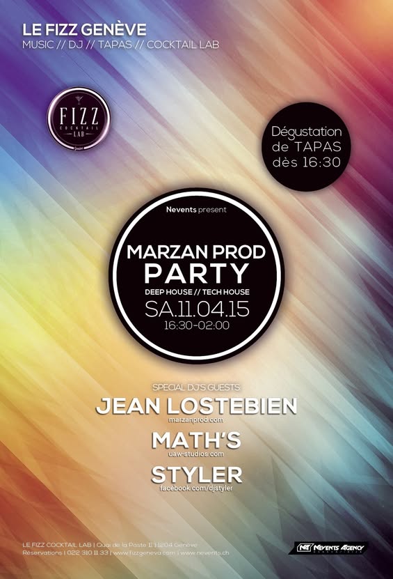 Flyer Marzan Prod Party du 11 avril 2015