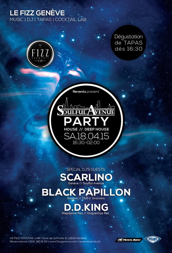 Flyer Soulful Avenue Party du 18 avril 2015